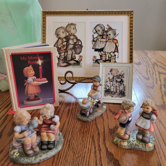 Bundle of Hummel & Studio Hummel Items ~ Figurines, Book, Print, Porcelain Print